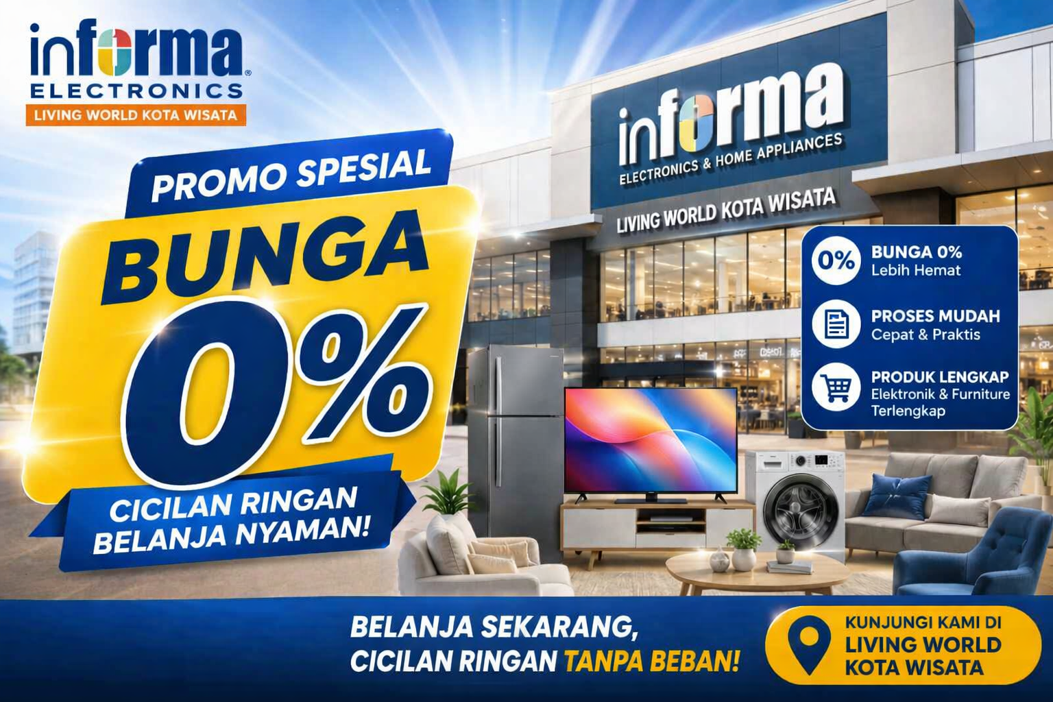 Promo Cicilan 0% Informa Electronics Kota Wisata