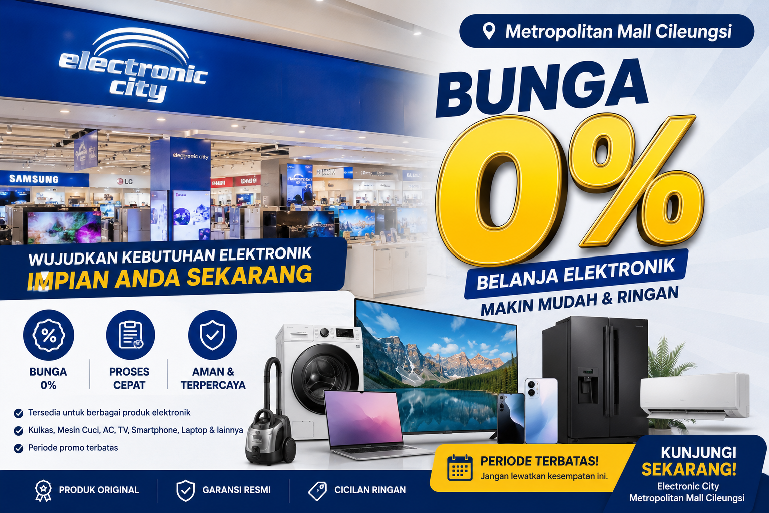 Promo Cicilan 0% Electronic City Cileungsi